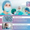 Disposable Hair Covers for Nurses 21'', Pack of 100 Blue Disposable Hair Cap Medical Polypropylene