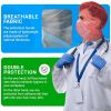 Disposable Hood Caps One Size, Pack of 100 Red Disposable Bouffant Hoods with Elastic Bands, Breathable Polypropylene Hoods, Unisex Disposable Hoods