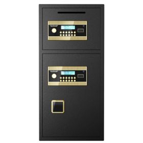 Large Double-door Coin-operated Safe,Digital Security Safe With Fireproof And Waterproof Bag,7.0 Cubic Feet Safe Box With Hidden Code Function Fo (Color: Black)
