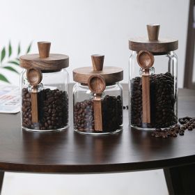 3Pcs Glass Coffee Jars With Spoons,Candy Jars,Biscuit Jars,Storage Jars,Tea Jars (Option: 3Pcs)