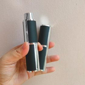 2pcs 8ml Empty PU Twist Perfume Spray Bottle Portable Mini Refillable Rotatable Fragrance Atomizer (Option: White 2pcs)