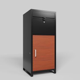 Outdoor Parcel Drop Box, Courier Locker With Mechanical Lock,Floor Standing Parcel Locker, Size 36.6'' X 15.75''x 15.75'', Burglar Resistant Stop (Option: Parcel locker)